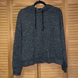 Banana Republic Large Gray Drawstring Pullover w/ Hoodie